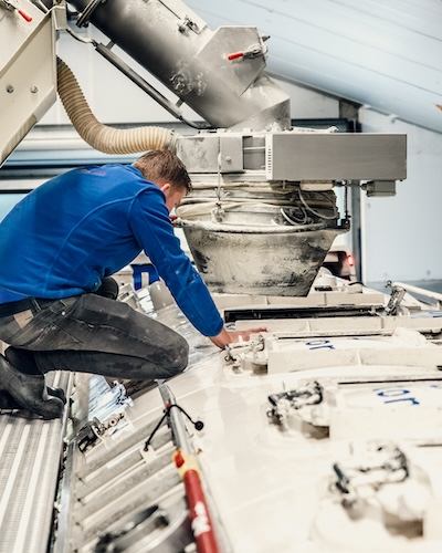 Aan het werk bij de bulkinstallatie